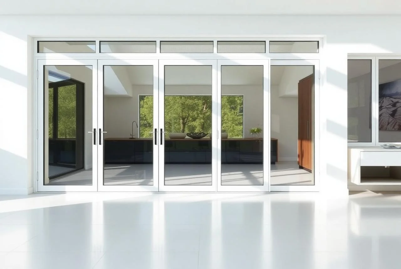 Раздвижные окна и порталы ПВХ — пример остекления, NewVision Минск